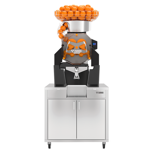 Zumex 08826 Speed S +plus All-in-One Automatic Feed Juicer — 40 Fruits/Minute, Self Service, with Wide Mirror Podium