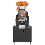 Thumbnail 1 for Zumex 08827 Speed S +plus All-in-One Automatic Feed Juicer — 40 Fruits / Minute, Self Service, with Wide Black Podium