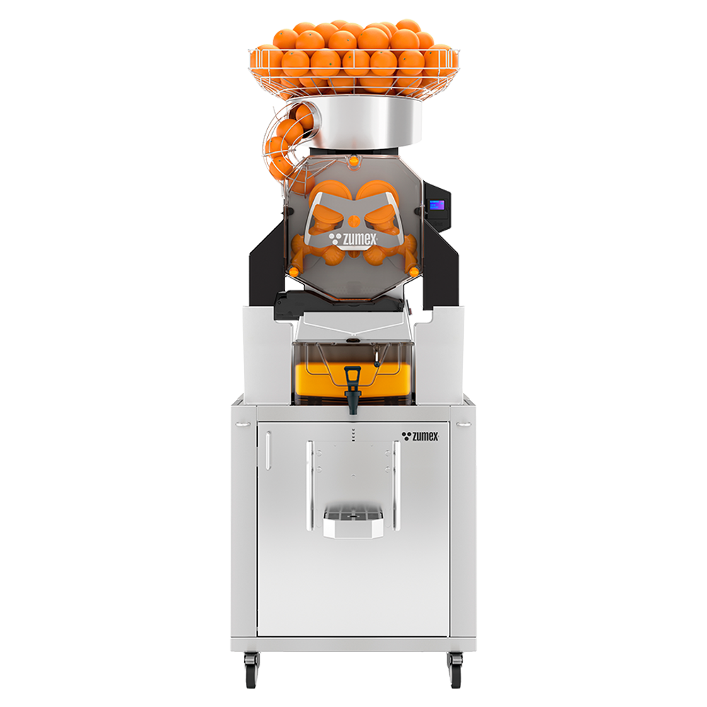 Zumex 08842 Speed S +plus All-in-One Automatic Feed Juicer — 40 Fruits / Minute, Self Service, with Tank Podium