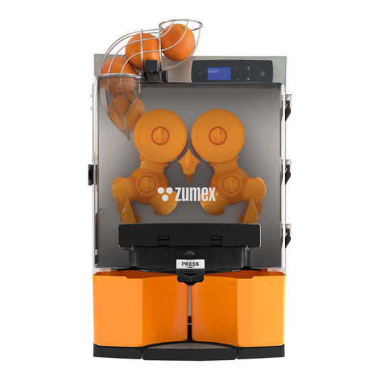 Zumex 12547 Essential Pro Pulpout Automatic Feed Citrus Juicer — 27 Fruits / Minute, Orange Color, Original System® squeezing system
