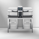 Thumbnail 1 for Rational iVario Pro 2-S Electric Tilt Skillet — 2 S-Size Pan, 13 Gallon, 208/240V, with Stand