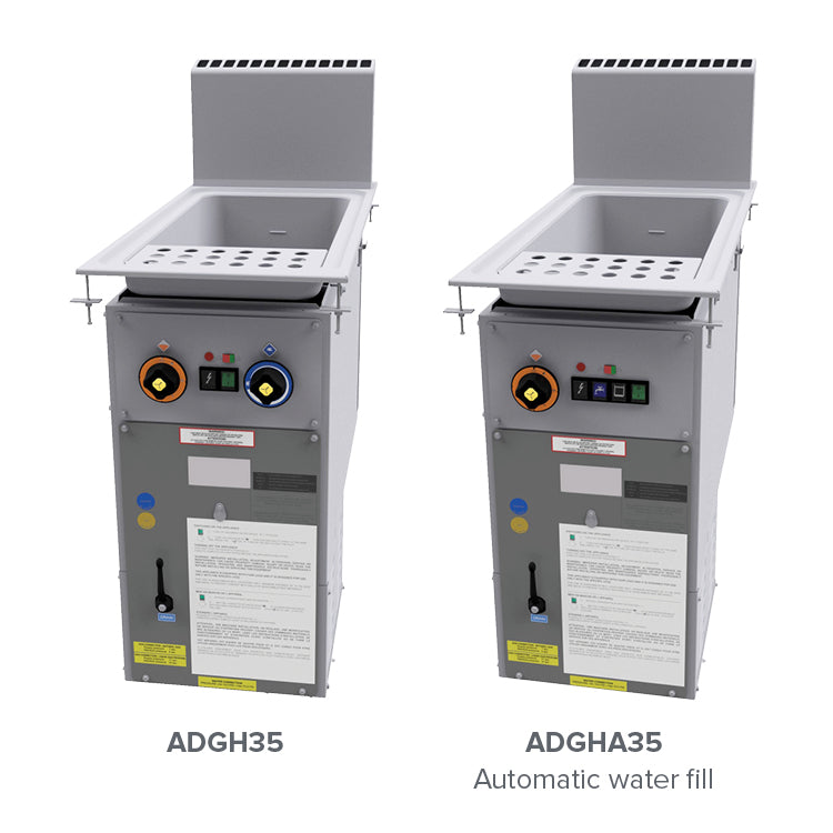 Arcobaleno ADGHA35 Amara-A Gas Countertop Drop-In Pasta Cooker — 11 Gallon, 80,185 BTU, with Automatic Water Fill