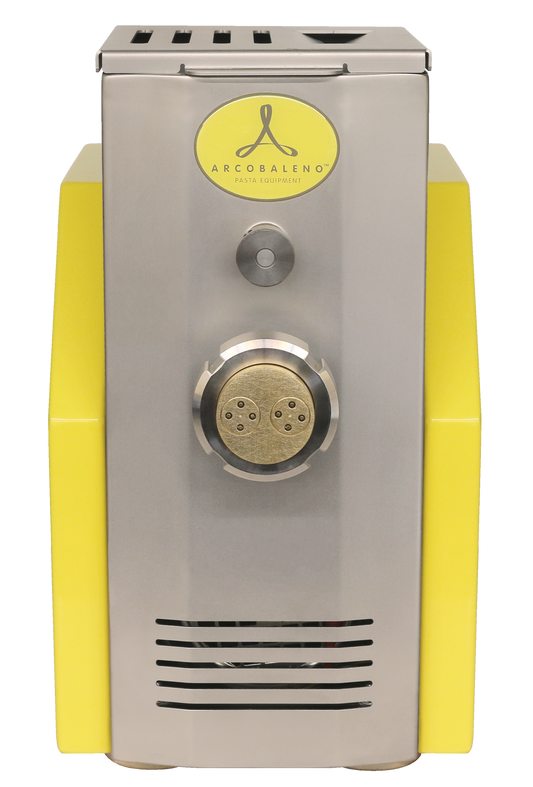Arcobaleno AEX5 Vita Residential Pasta Extruder and Mixer — 5 Lbs Output/Hr, Countertop, Arcobaleno Yellow