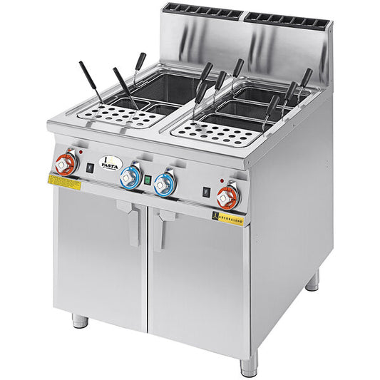 Arcobaleno AGDH35 Ann Gas Double Tank Pasta Cooker — 22 Gallon, 160,370 BTU