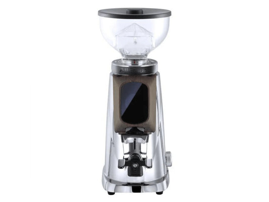 Fiorenzato AllGround Dark-T 64 mm Grinder — Silver & Dark Oak