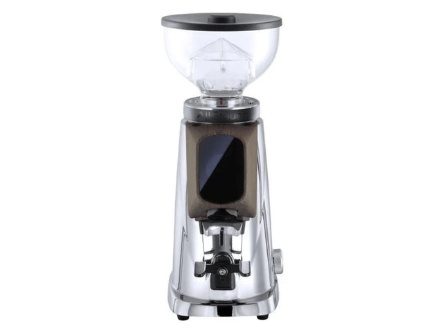 Fiorenzato ALL GROUND DARK-T 64MM Grinder — Silver & Dark Oak