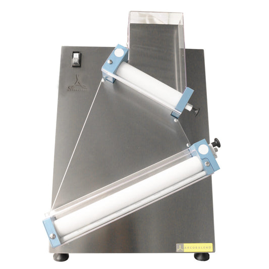 Arcobaleno APS180 Julia 18" Countertop Pizza and Bread Dough Sheeter — Two-pass, with Manual Adjustable Thickness