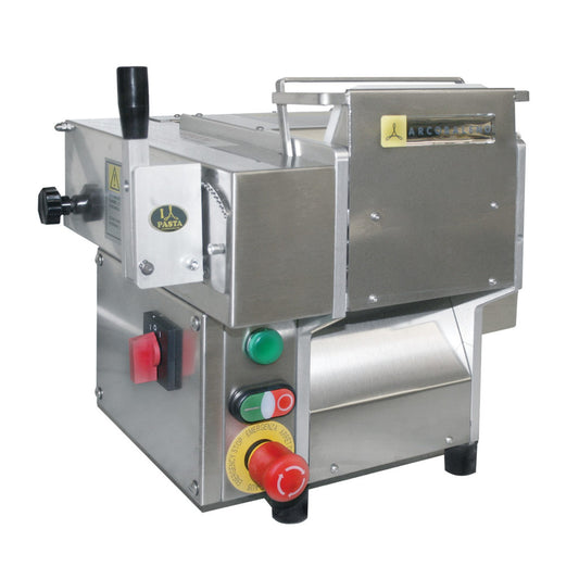 Arcobaleno ASC170 Nina 6 3/4" Countertop All-in-One Dough Sheeter and Cutter — with Manual Adjustable Thickness