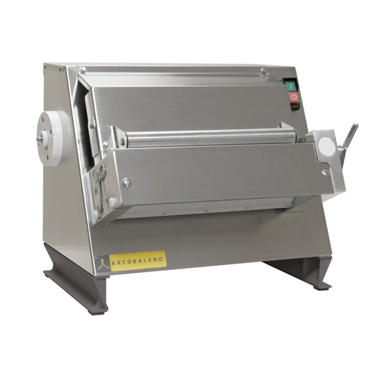Arcobaleno ASC300 Flavia 12" Countertop Dough Sheeter — Stainless Steel Rollers with Adjustable Thickness