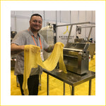 Thumbnail 2 for Arcobaleno ASC420 Lorenza 16 1/2" Countertop Dough Sheeter — with 2 Dough Feed Openings, 2 Stainless Steel Rollers