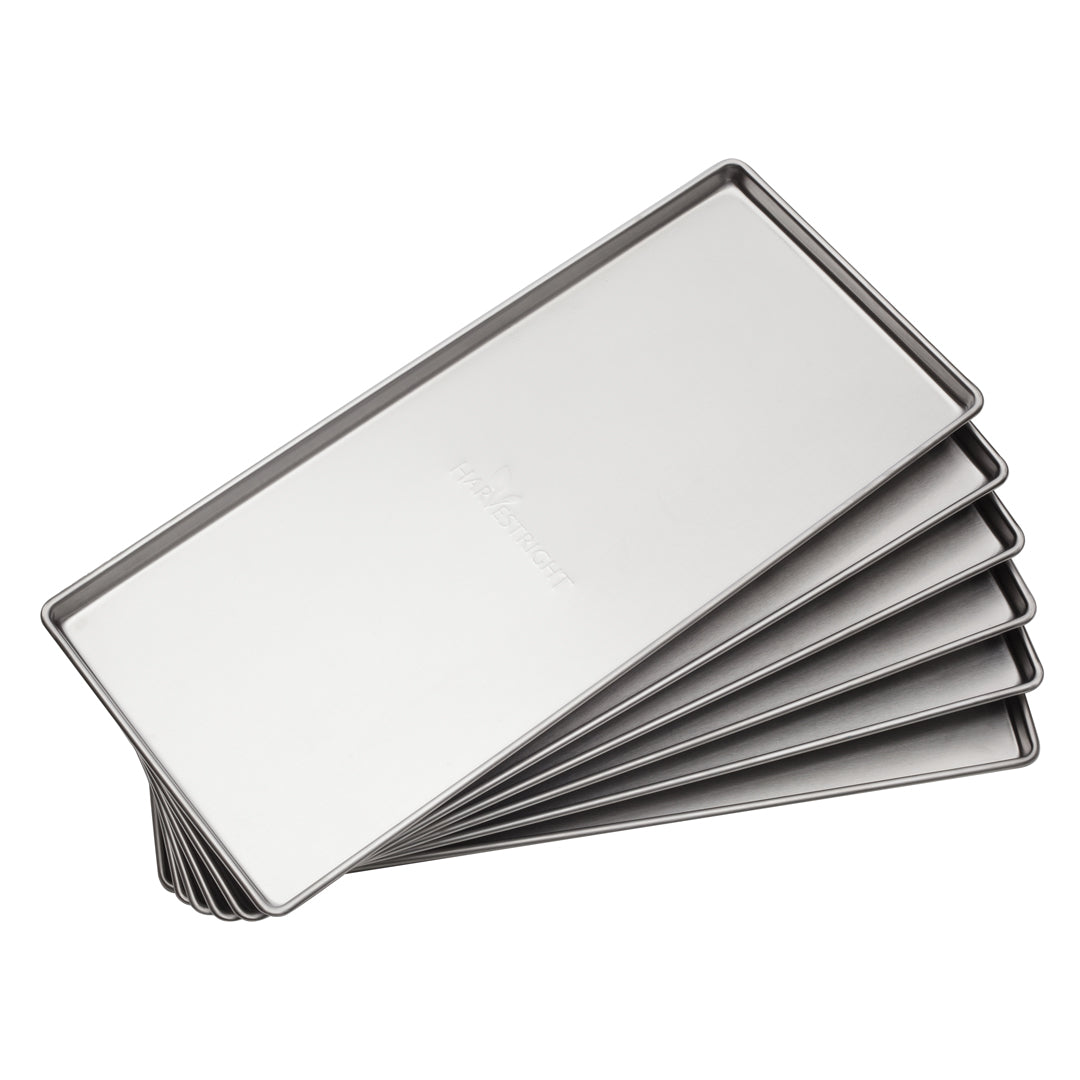 6 x Stainless Steel Trays Large