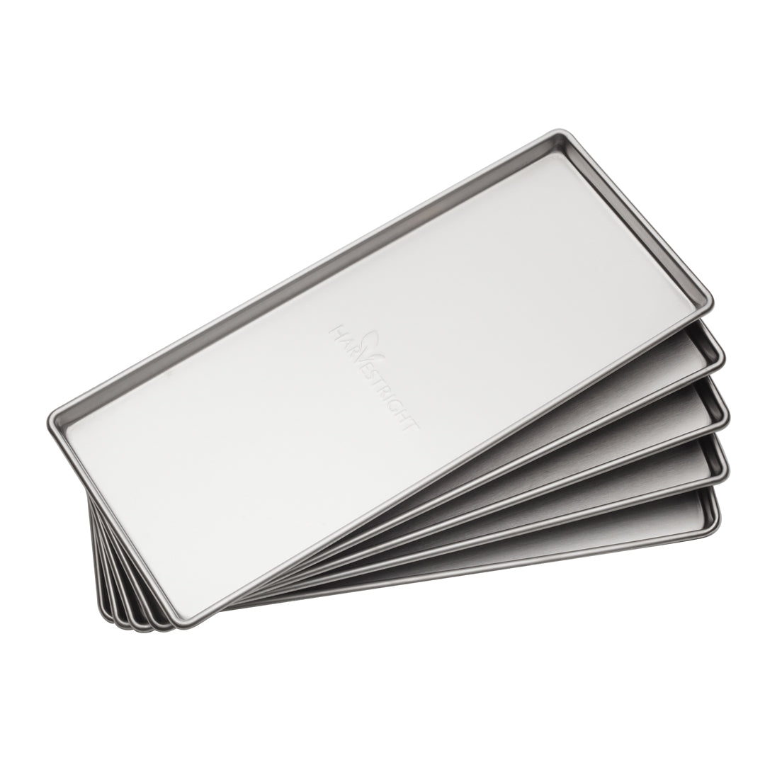 5 x Stainless Steel Trays Medium