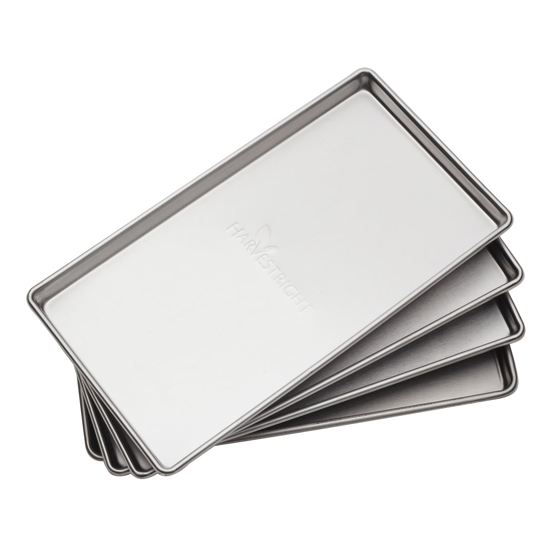 4 x Stainless Steel Trays Small