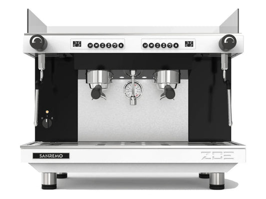 Sanremo Zoe Competition 2 Group Espresso Machine — Tall Cup, White