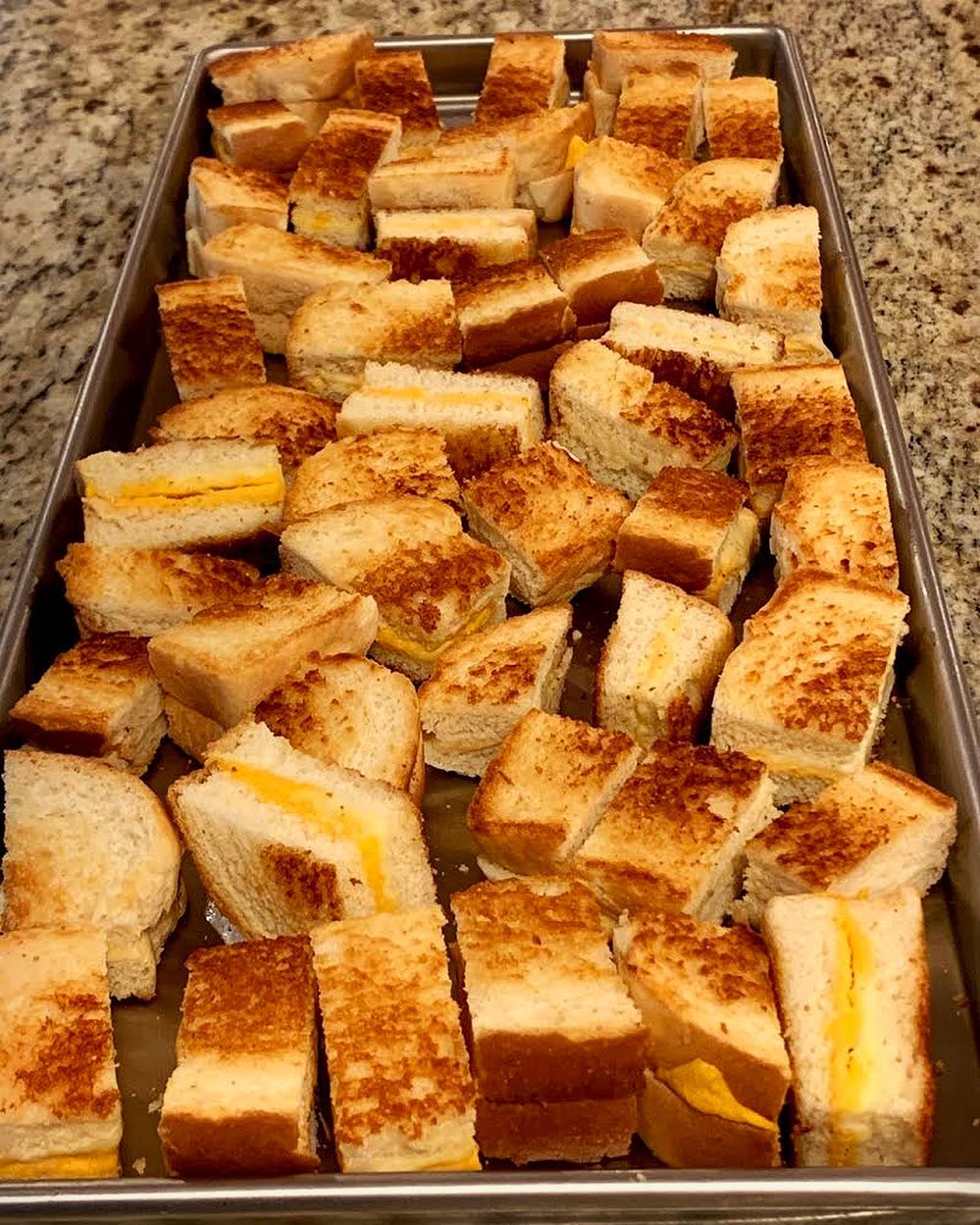 Freeze dried grilled cheese sandwich