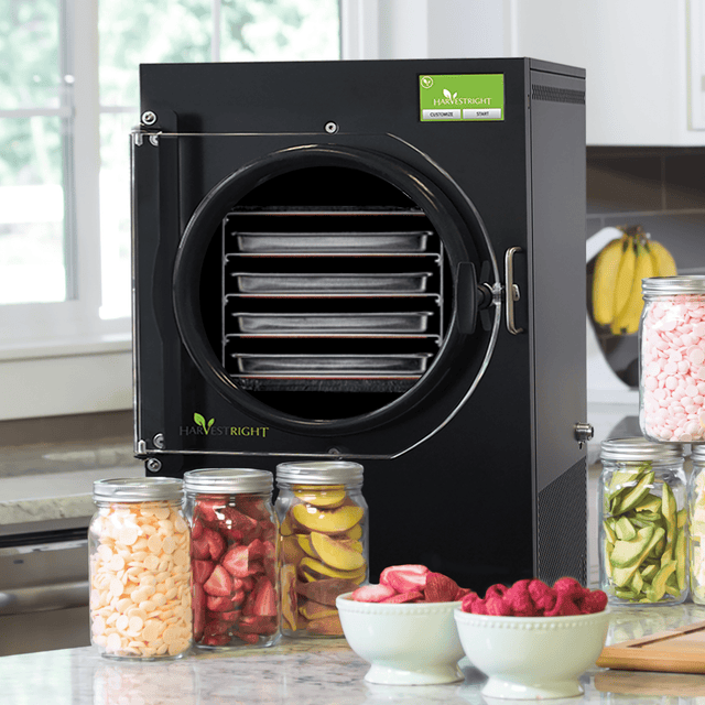 Harvest Right Home Freeze Dryer — Black, 4-Tray, with Mylar Starter Kit & Premier Pump