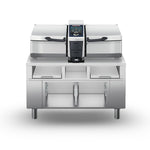 Thumbnail 2 for Rational iVario Pro 2-S Electric Tilt Skillet — 2 S-Size Pan, 13 Gallon, 208/240V, with Height Adjustable Stand