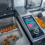 Thumbnail 3 for Rational iVario Pro XL Electric Tilt Skillet — XL-Size Pan, 40 Gallon, 208/240V, with Height Adjustable Base