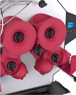 Thumbnail 4 for Zumex 11816 Speed Pomegranates Juice Corner Automatic Feed Juicer — 30 Fruits / Minute, with Wide Oiled Oak Podium