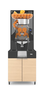Thumbnail 1 for Zumex 11815 Speed Up Juice Corner Automatic Feed Juicer — 40 Fruits / Minute, with Oiled Oak Podium